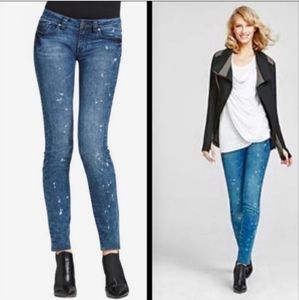 Cabi Constellation Paint Splatter Skinny Jeans